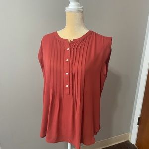 Burnt Orange LOFT blouse
